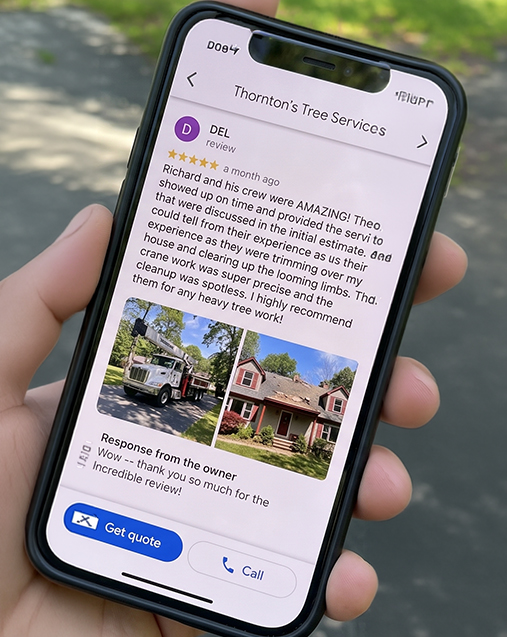 Review request page on mobile